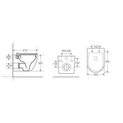 Raul66 Wall-Hung Pan - Aqualux Bathrooms- Mercio