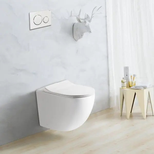 Raul66 Back To Wall Hung Toilet Pan - Aqualux Bathrooms- Mercio