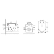 Raul66 Back To Wall Hung Toilet Pan - Aqualux Bathrooms- Mercio