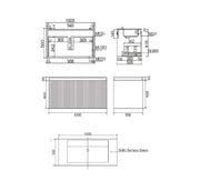 Belbagno - Belbagno Rimini wall hung Vanity 1000mm - Potter's Clay - Aqualux Bathrooms