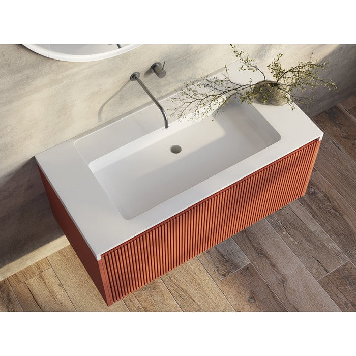 Belbagno Rimini wall hung Vanity 1000mm - Potter's Clay