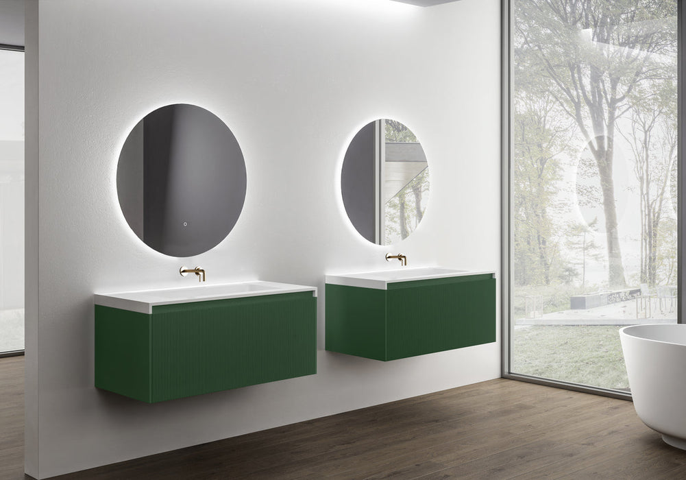 Belbagno Rimini wall hung Vanity 1000mm - Rain Forest