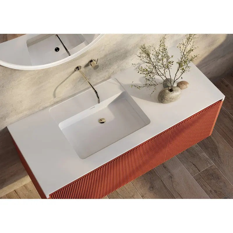 Belbagno - Belbagno Rimini wall hung Vanity 1200mm- Potter's Clay - Aqualux Bathrooms