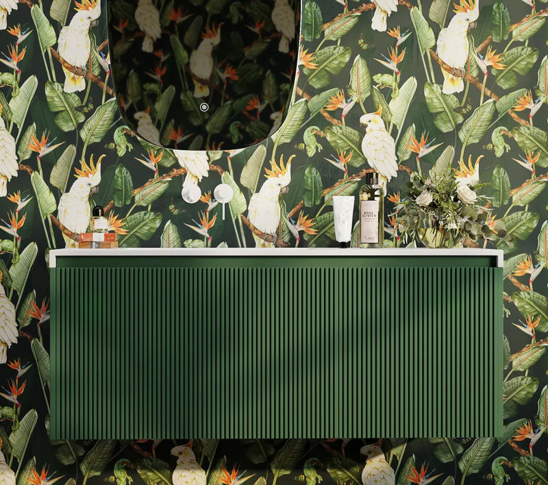 Belbagno - Belbagno Rimini wall hung Vanity 1200mm - Rain Forest - Aqualux Bathrooms