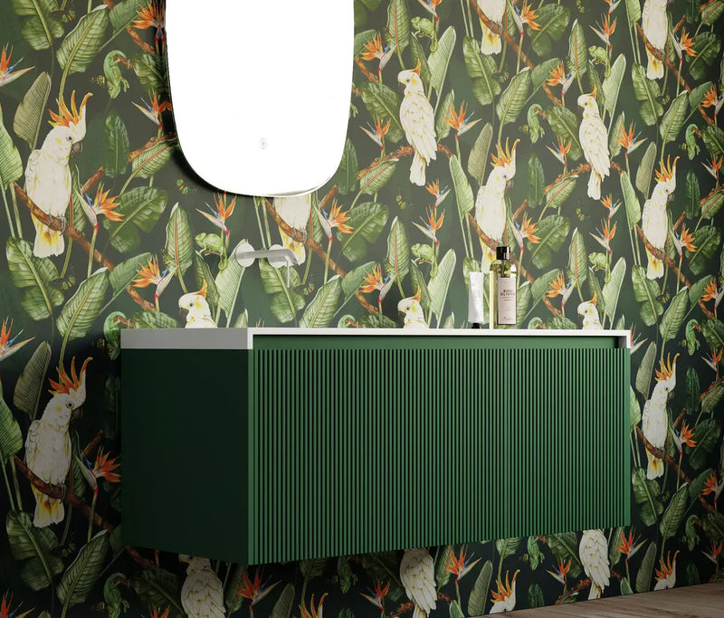 Belbagno - Belbagno Rimini wall hung Vanity 1200mm - Rain Forest - Aqualux Bathrooms