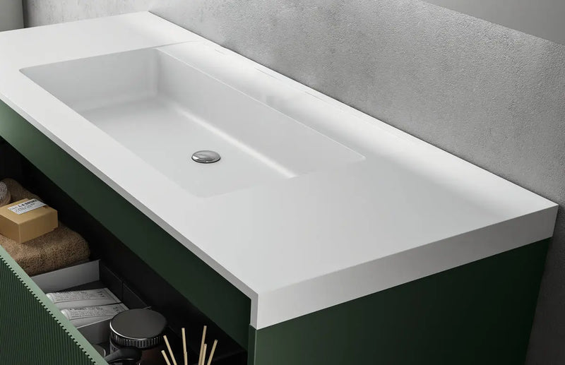 Belbagno - Belbagno Rimini wall hung Vanity 1200mm - Rain Forest - Aqualux Bathrooms