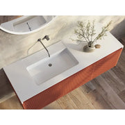 Belbagno - Belbagno Rimini wall hung Vanity 1400mm- Potter's Clay - Aqualux Bathrooms