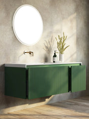 Belbagno - Belbagno Rimini wall hung Vanity 1400mm - Rain Forest - Aqualux Bathrooms