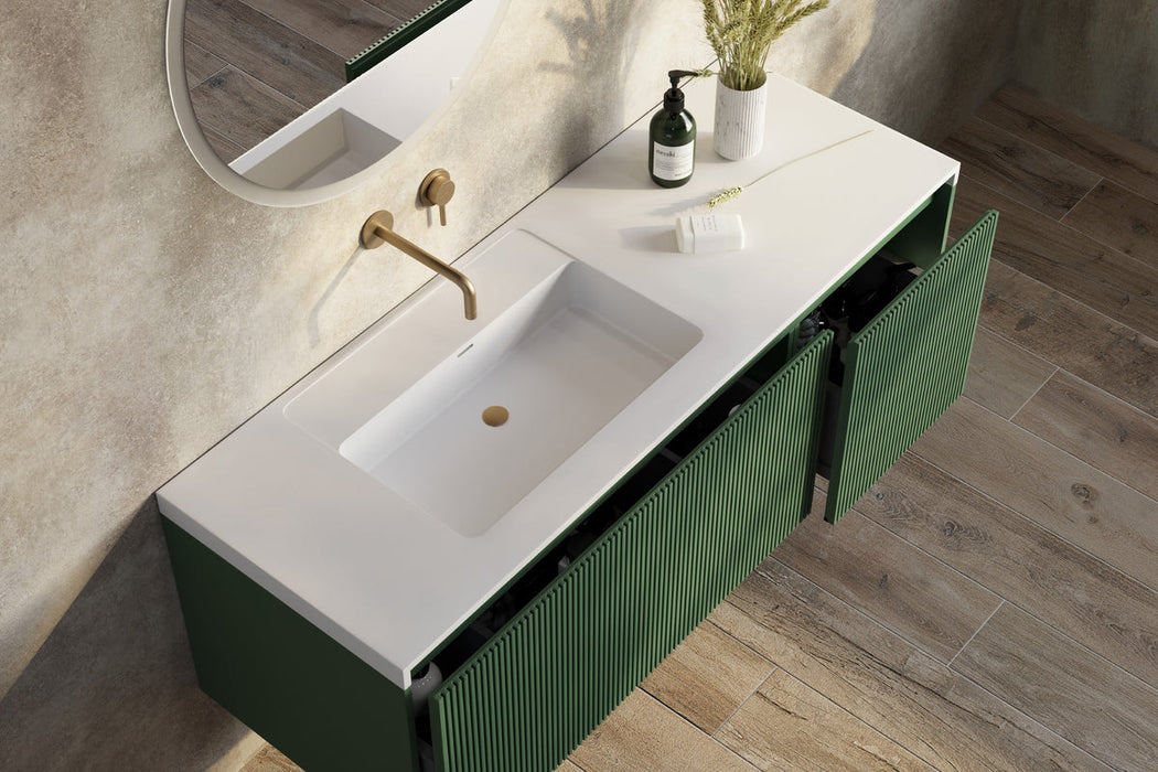 Belbagno Rimini wall hung Vanity 1400mm - Rain Forest