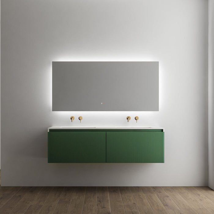 Belbagno Rimini wall hung Vanity 1500mm - Rain Forest