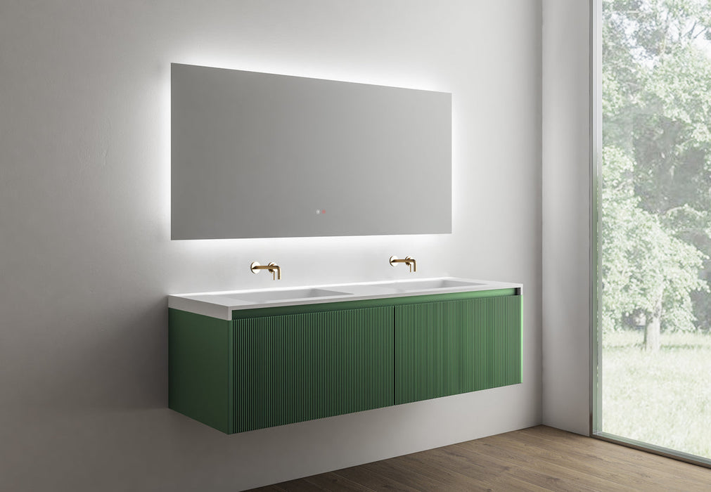 Belbagno Rimini wall hung Vanity 1500mm - Rain Forest