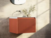 Belbagno - Belbagno Rimini wall hung Vanity 600mm - Potter's Clay - Aqualux Bathrooms