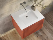 Belbagno - Belbagno Rimini wall hung Vanity 600mm - Potter's Clay - Aqualux Bathrooms