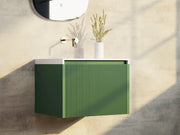 Belbagno - Belbagno Rimini wall hung Vanity 600mm -  Rain Forest - Aqualux Bathrooms