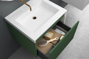 Belbagno - Belbagno Rimini wall hung Vanity 600mm -  Rain Forest - Aqualux Bathrooms