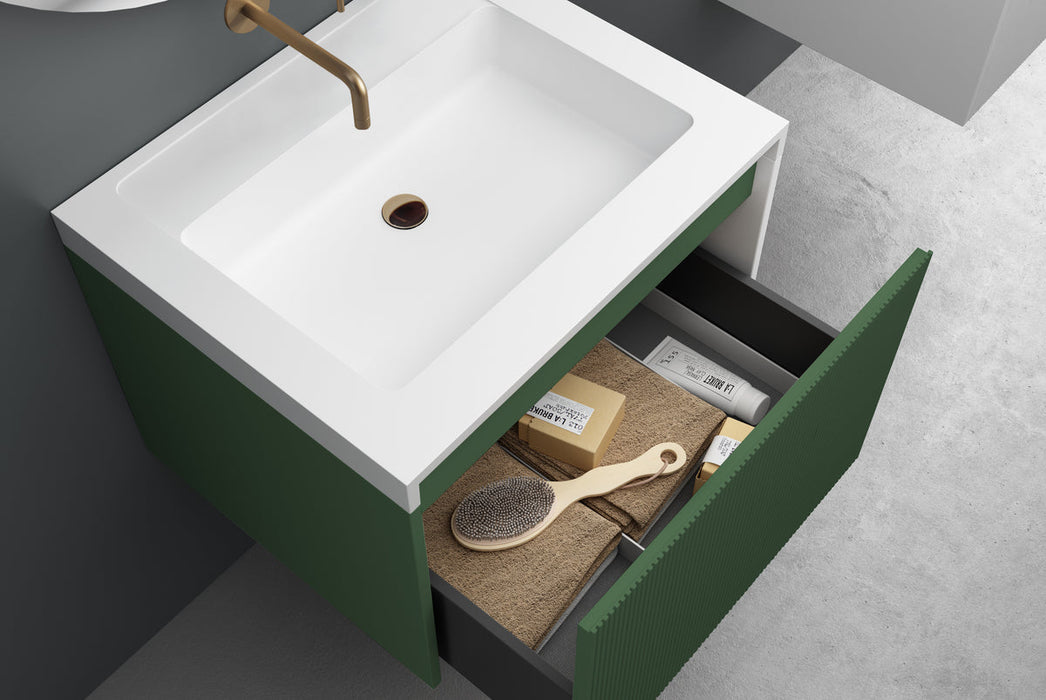 Belbagno Rimini wall hung Vanity 600mm -  Rain Forest