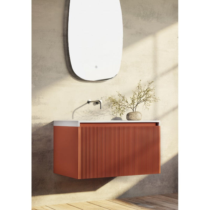 Belbagno Rimini wall hung Vanity 800mm - Potter's Clay