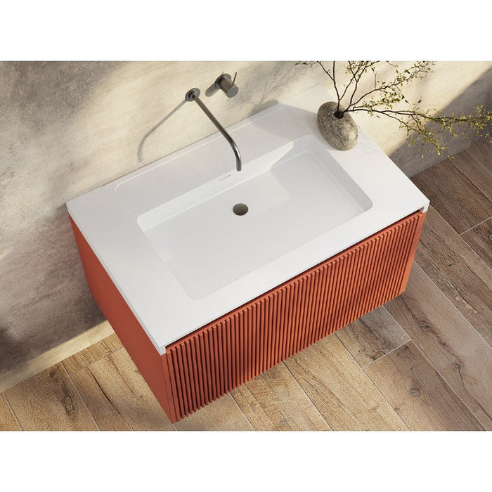 Belbagno Rimini wall hung Vanity 800mm - Potter's Clay