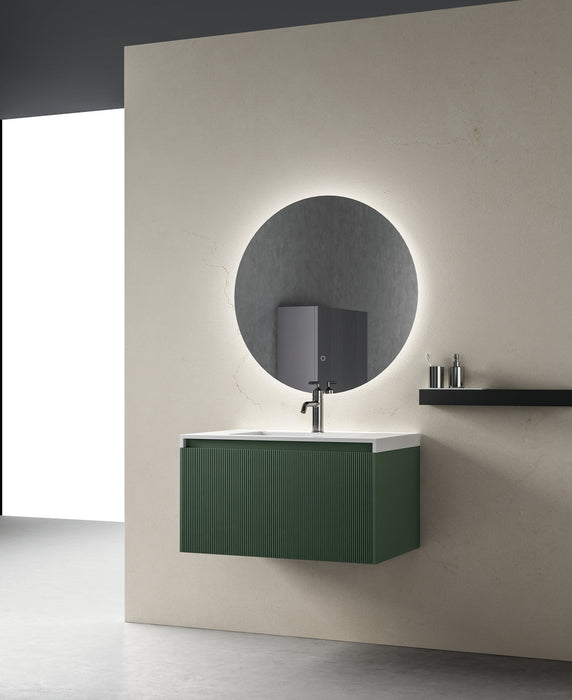 Belbagno Rimini wall hung Vanity 800mm - Rain Forest