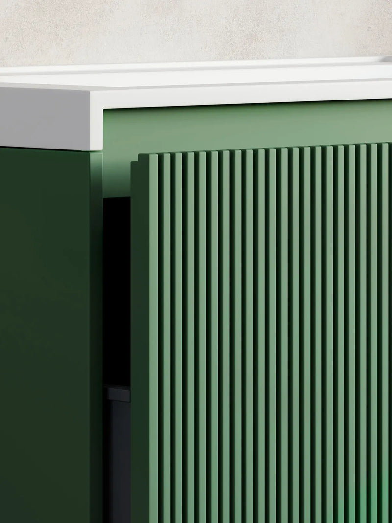 Belbagno - Belbagno Rimini wall hung Vanity 800mm - Rain Forest - Aqualux Bathrooms