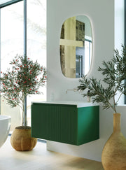 Belbagno - Belbagno Rimini wall hung Vanity 800mm - Rain Forest - Aqualux Bathrooms