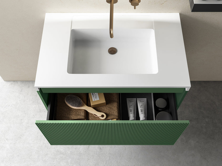 Belbagno Rimini wall hung Vanity 800mm - Rain Forest