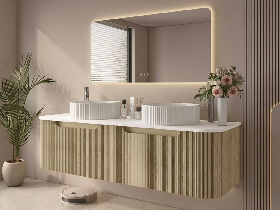 Rome Wall Hung Vanity Bur Oak 1500mm