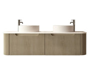 Mercio - Rome Wall Hung Vanity Bur Oak 1500mm - Aqualux Bathrooms