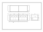 Mercio - Rome Wall Hung Vanity Bur Oak 1500mm - Aqualux Bathrooms