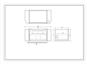 Mercio - Rome Wall Hung Vanity Bur Oak 900mm - Aqualux Bathrooms