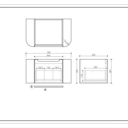 Fluted Rome Wall Hung Vanity 750mm Matt White