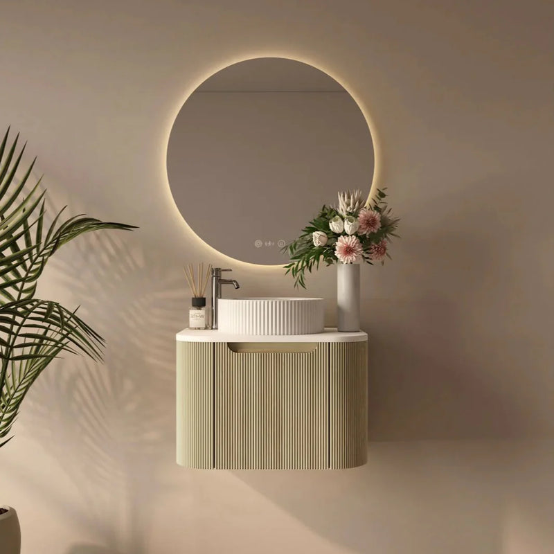 Rome Wall Hung Vanity Bur Oak 600mm