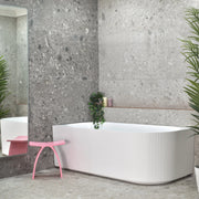 Brighton Groove Oval Freestanding Left Corne Bathtub 1700mm (No Overflow) - Aqualux Bathrooms- Poseidon