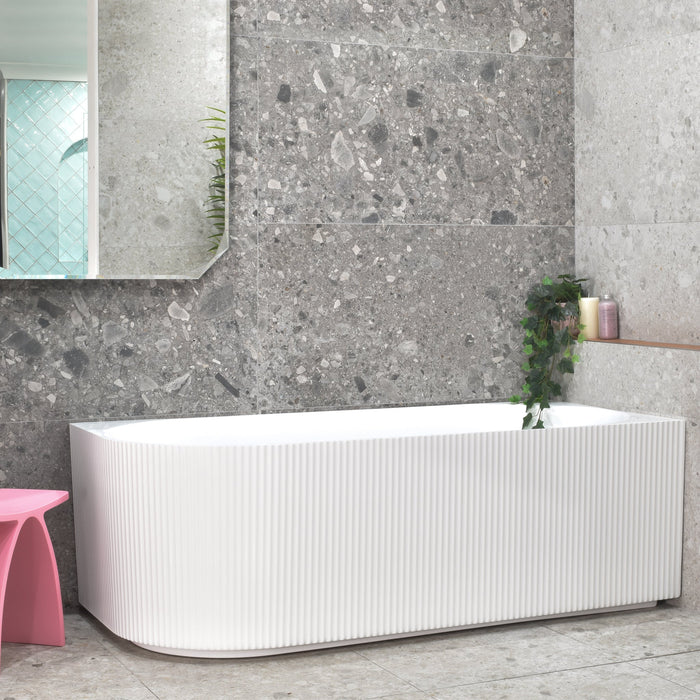 Brighton Groove Oval Freestanding Right Corne Bathtub 1500mm (No Overflow)