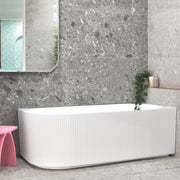 Poseidon Brighton Groove Oval Freestanding Right Corne Bathtub 1700mm (No Overflow) Poseidon