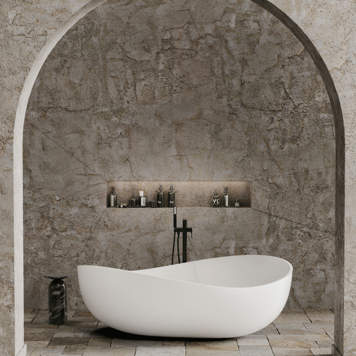 Wave Oval Freestanding Bathtub 1800mm (No Overflow)