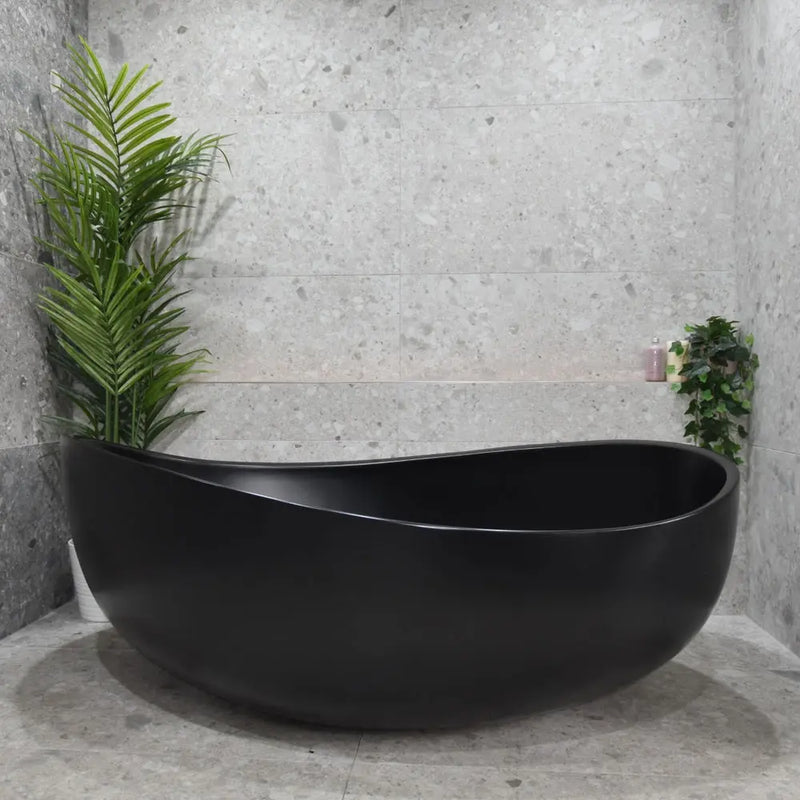 Poseidon Wave Oval Freestanding Bathtub 1800mm (No Overflow) Poseidon
