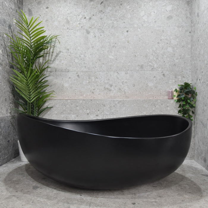 Wave Oval Freestanding Bathtub 1800mm (No Overflow)