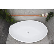 Poseidon Wave Oval Freestanding Bathtub 1800mm (No Overflow) Poseidon