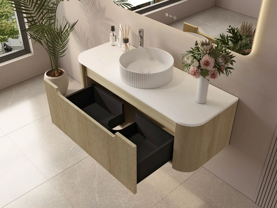 Rome Wall Hung Vanity Bur Oak 1200mm