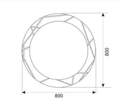 Belbagno - Belbagno Soho LED Bath Mirror 800mm - Glass - Aqualux Bathrooms