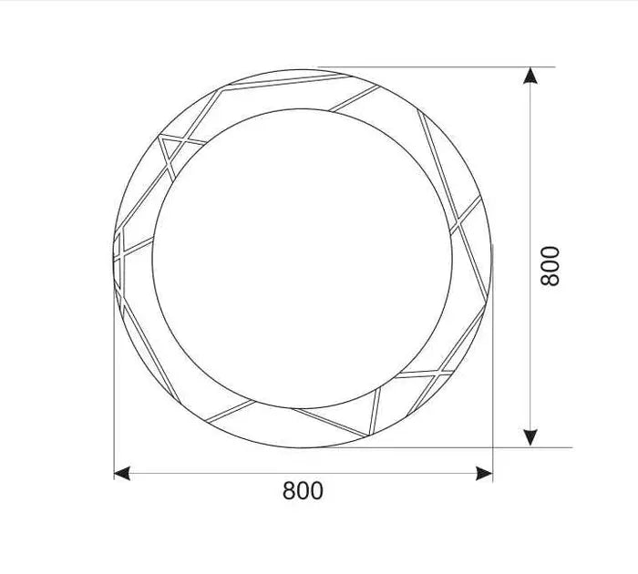 Belbagno - Belbagno Soho LED Bath Mirror 800mm - Glass - Aqualux Bathrooms