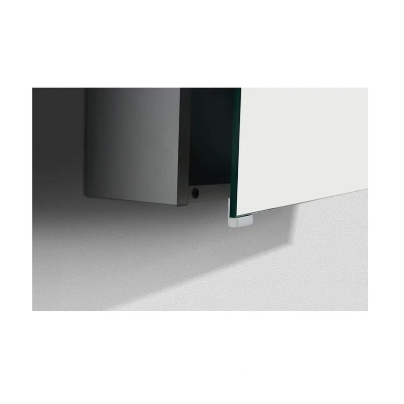 Belbagno - Belbagno Aluminium LED Mirror Cabinet 500mm- Aluminium - Aqualux Bathrooms