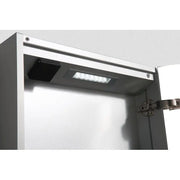 Belbagno - Belbagno Aluminium LED Mirror Cabinet 500mm- Aluminium - Aqualux Bathrooms