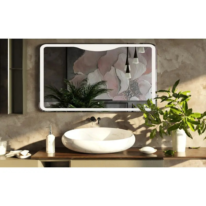 Belbagno - Belbagno Bath Mirror LED 1200mm - Glass - Aqualux Bathrooms