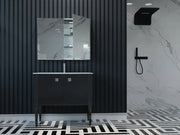 Belbagno - Belbagno Aluminium LED Mirror Cabinet 900mm- Aluminium - Aqualux Bathrooms