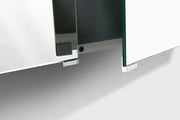 Belbagno - Belbagno Aluminium LED Mirror Cabinet 900mm- Aluminium - Aqualux Bathrooms