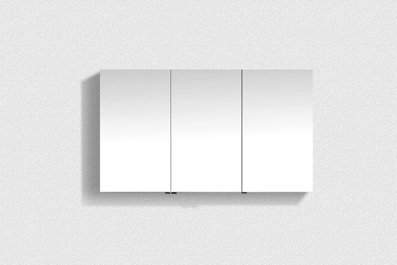 Belbagno - Belbagno Aluminium LED Mirror Cabinet 1200mm- Aluminium - Aqualux Bathrooms