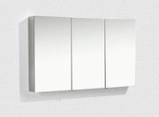 Belbagno - Belbagno Aluminium LED Mirror Cabinet 1200mm- Aluminium - Aqualux Bathrooms