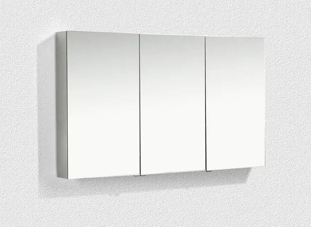 Belbagno - Belbagno Aluminium LED Mirror Cabinet 1200mm- Aluminium - Aqualux Bathrooms